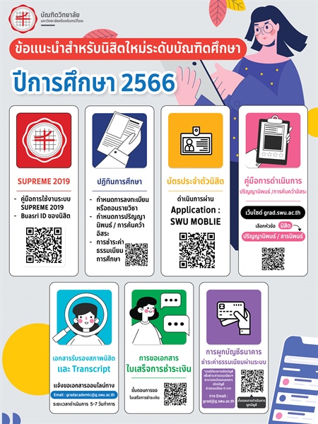 ข้อแนะนำสำหรับนิสิตใหม่ระดับบัณฑิตศึกษา ปีการศึกษา 2566 (รหัส 66) 🎉